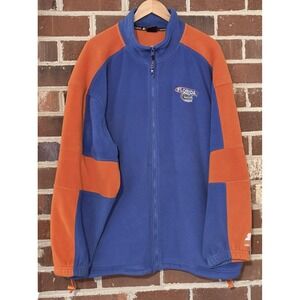 Florida Gators Jacket Mens XL Blue Orange Full Zip NCAA Football Starter Fleece